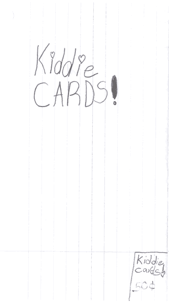 kiddie card back