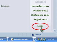 Log In Step 1